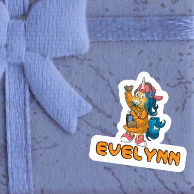 Sticker Hip-Hop Einhorn Evelynn Laptop Image