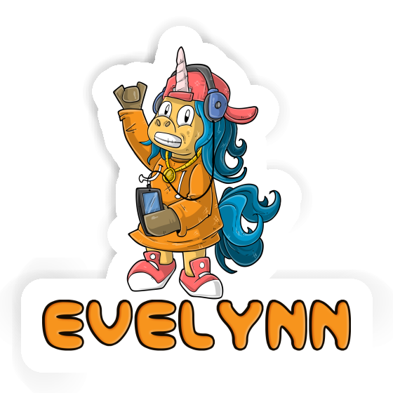 Hip-Hop Unicorn Sticker Evelynn Image