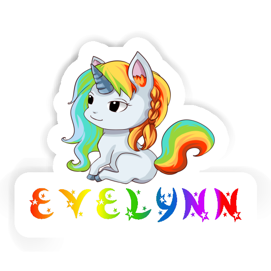 Unicorn Sticker Evelynn Laptop Image