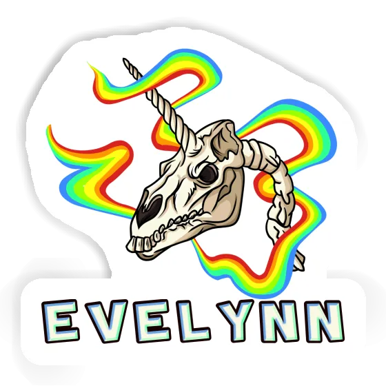 Evelynn Sticker Unicorn Skull Image