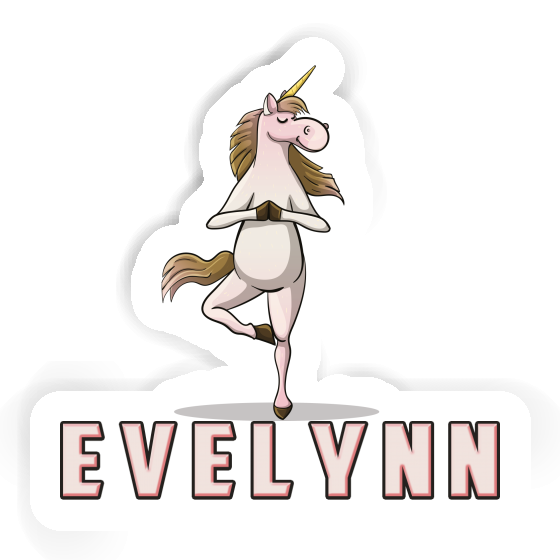 Yoga Unicorn Sticker Evelynn Notebook Image