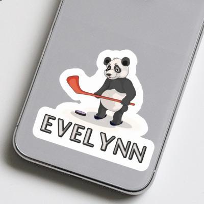 Ice Hockey Panda Sticker Evelynn Notebook Image