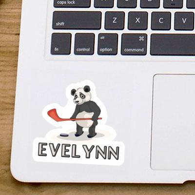 Ice Hockey Panda Sticker Evelynn Notebook Image