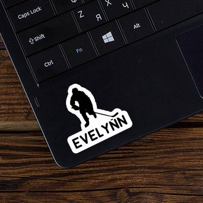 Hockey Player Sticker Evelynn Notebook Image