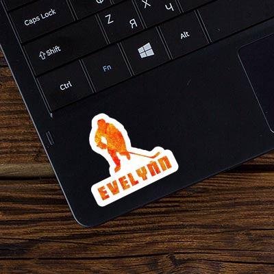 Hockey Player Sticker Evelynn Notebook Image