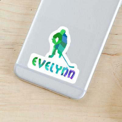 Sticker Eishockeyspieler Evelynn Notebook Image