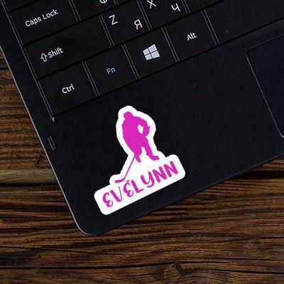 Autocollant Joueuse de hockey Evelynn Laptop Image