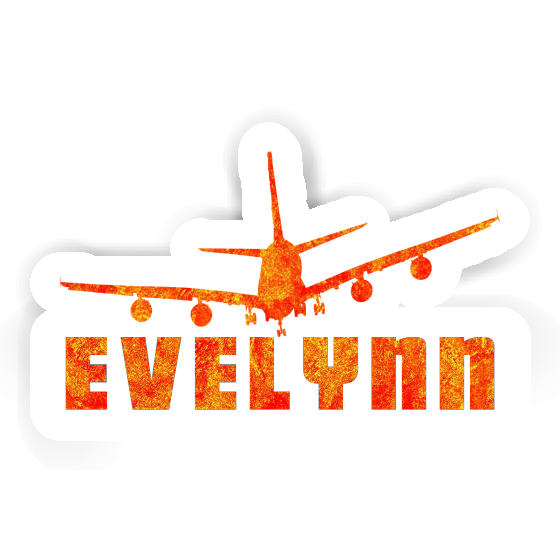 Sticker Airplane Evelynn Laptop Image