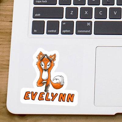 Sticker Evelynn Yoga Fox Notebook Image