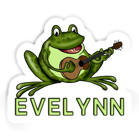 Autocollant Evelynn Grenouille à guitare Notebook Image