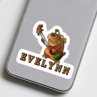 Autocollant Evelynn Chien guitariste Laptop Image