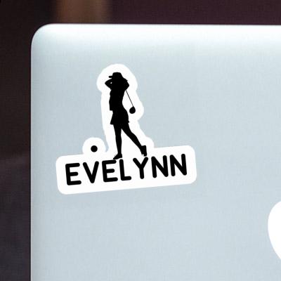 Evelynn Sticker Golfer Notebook Image