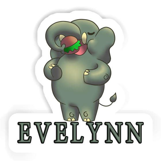 Éléphant Autocollant Evelynn Laptop Image