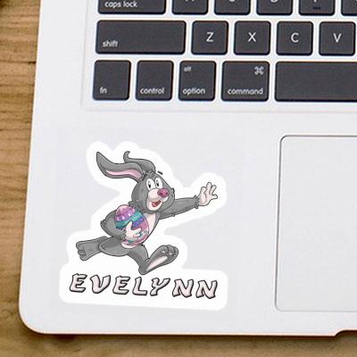 Autocollant Lapin de rugby Evelynn Laptop Image