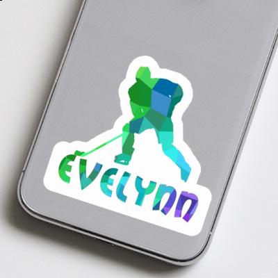 Hockey Player Sticker Evelynn Laptop Image