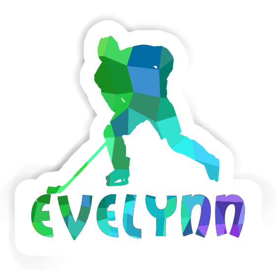 Hockey Player Sticker Evelynn Notebook Image