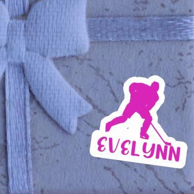 Hockey Player Sticker Evelynn Laptop Image