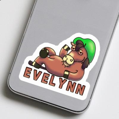 Sticker Evelynn Lying horse Notebook Image