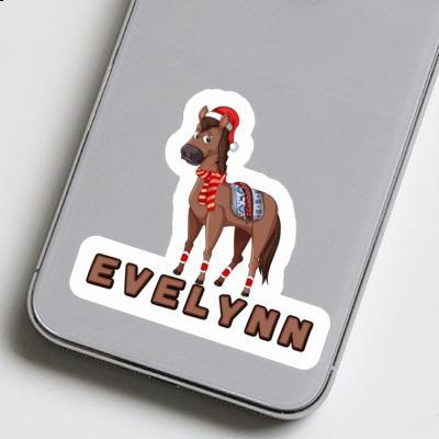 Christmas Horse Sticker Evelynn Image