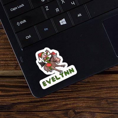 Sticker Christmas Horse Evelynn Laptop Image