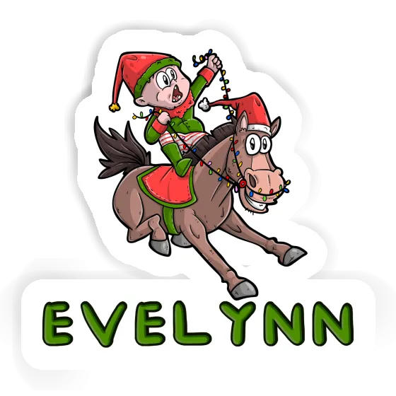 Sticker Christmas Horse Evelynn Laptop Image