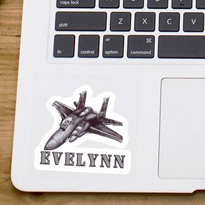 Sticker Evelynn Flugzeug Notebook Image