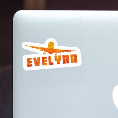 Sticker Evelynn Airplane Laptop Image