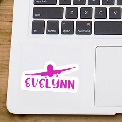 Sticker Evelynn Flugzeug Notebook Image