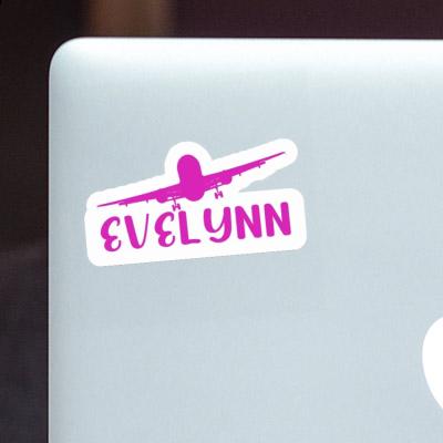 Sticker Evelynn Airplane Image