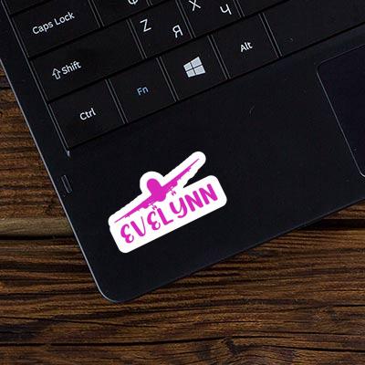 Sticker Evelynn Airplane Laptop Image