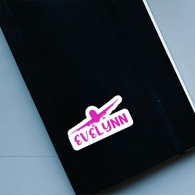 Sticker Evelynn Airplane Notebook Image