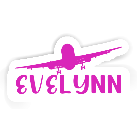 Sticker Evelynn Airplane Image