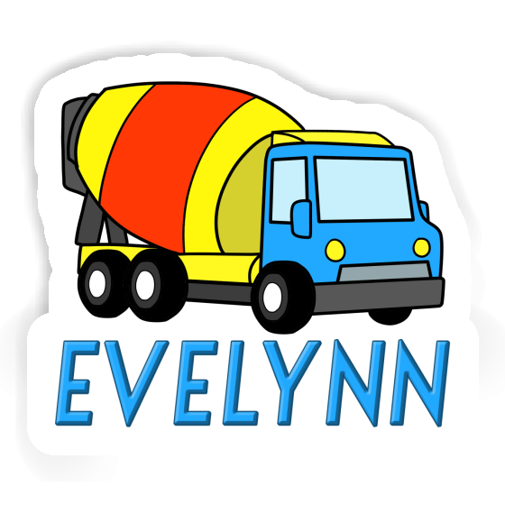 Camion malaxeur Autocollant Evelynn Notebook Image