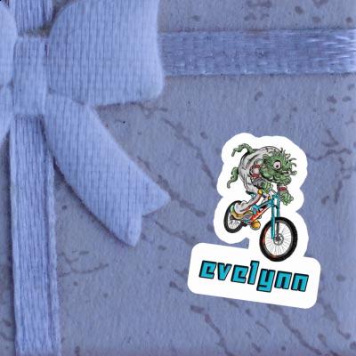 Sticker Downhill Biker Evelynn Notebook Image