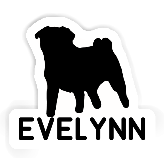 Sticker Evelynn Pug Image