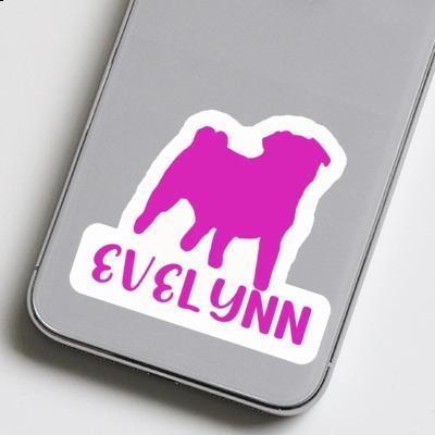 Aufkleber Evelynn Mops Gift package Image