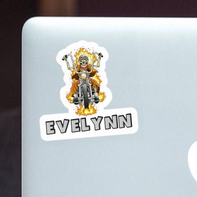 Sticker Evelynn Motorbike Rider Notebook Image