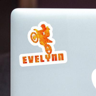 Motocross-Fahrer Sticker Evelynn Notebook Image