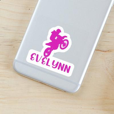 Motocross Rider Sticker Evelynn Laptop Image