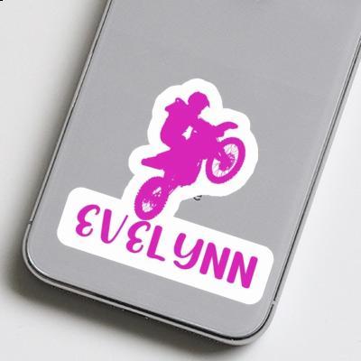 Motocross-Fahrer Aufkleber Evelynn Laptop Image