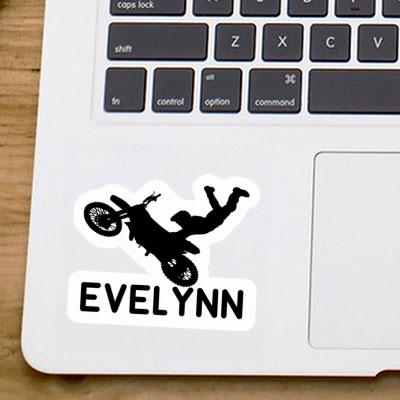 Sticker Motocross Rider Evelynn Notebook Image