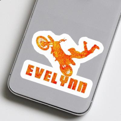 Sticker Evelynn Motocross Rider Notebook Image