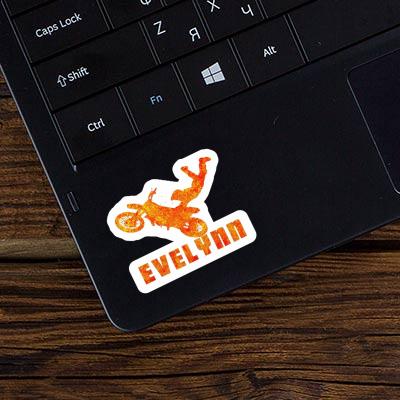 Sticker Motocross-Fahrer Evelynn Notebook Image