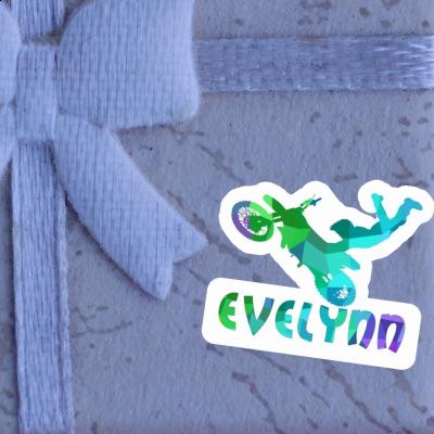 Sticker Evelynn Motocross-Fahrer Notebook Image