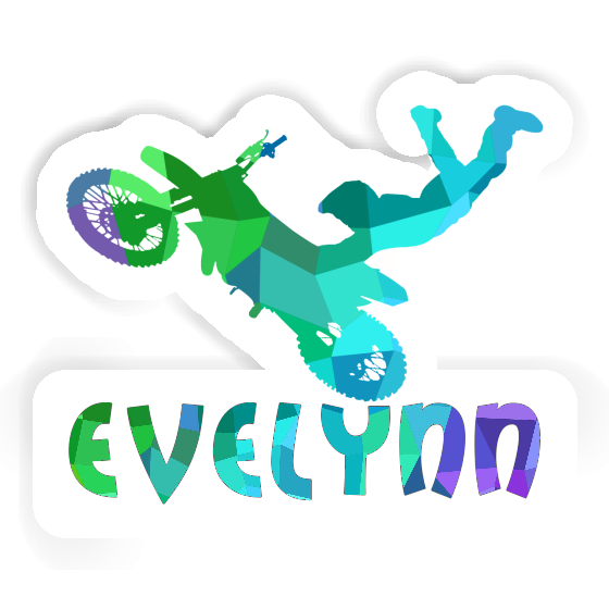 Sticker Motocross Rider Evelynn Notebook Image