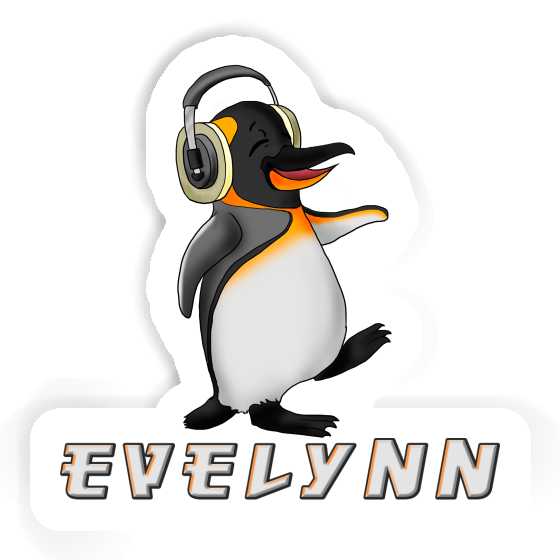 Musik-Pinguin Sticker Evelynn Notebook Image