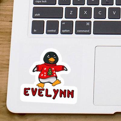 Evelynn Autocollant Pingouin de Noël Laptop Image