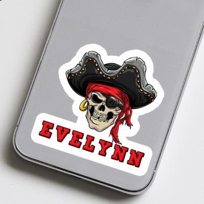 Piratenschädel Aufkleber Evelynn Notebook Image