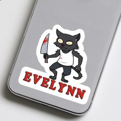 Chat psychopathe Autocollant Evelynn Laptop Image