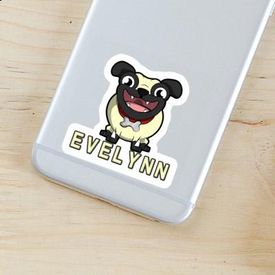 Sticker Evelynn Pug Notebook Image